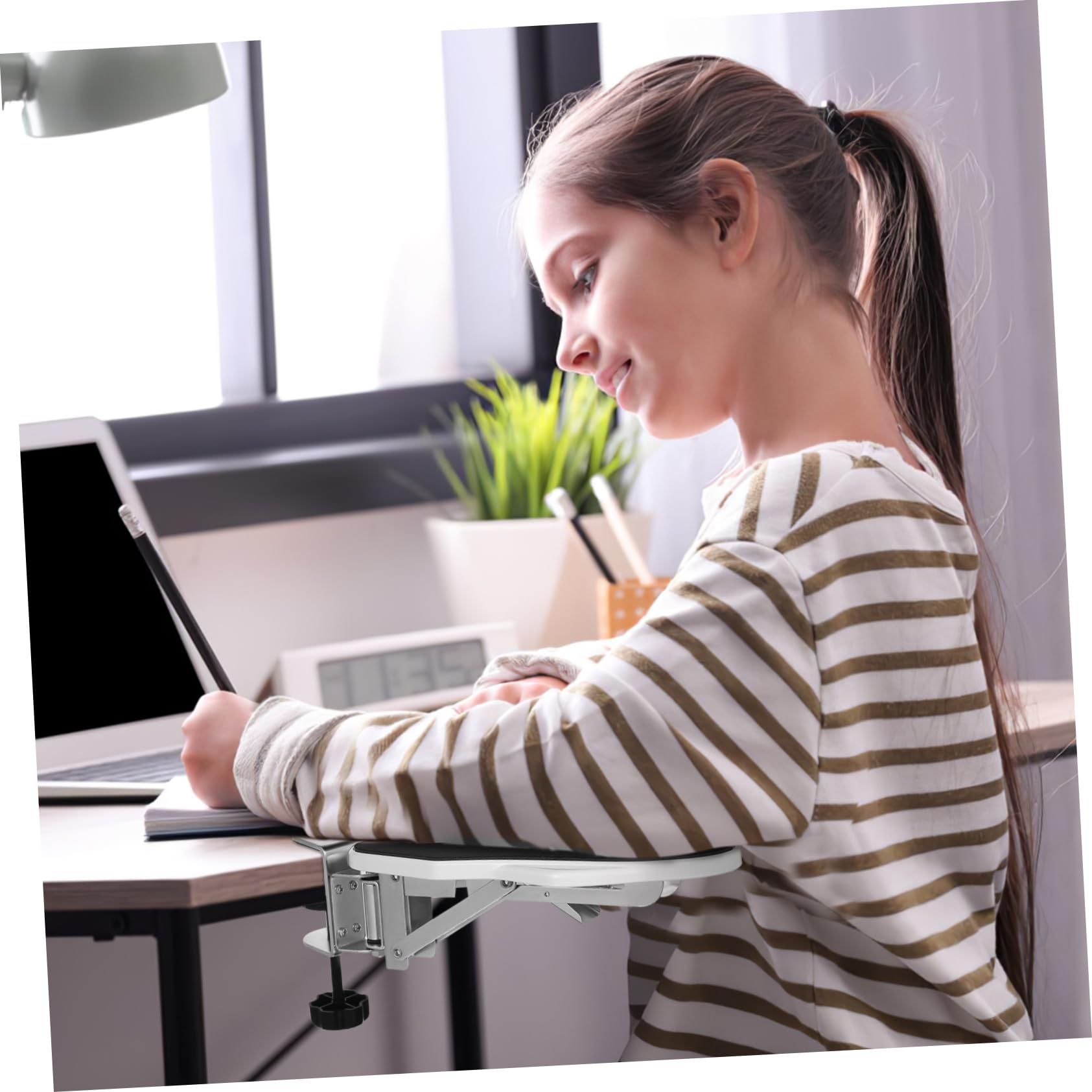 Reposabrazos Plegable Para Escritorio De Soporte Ergonómico Abrazadera Descanso Cómodo Para Brazos y Para De Casa y