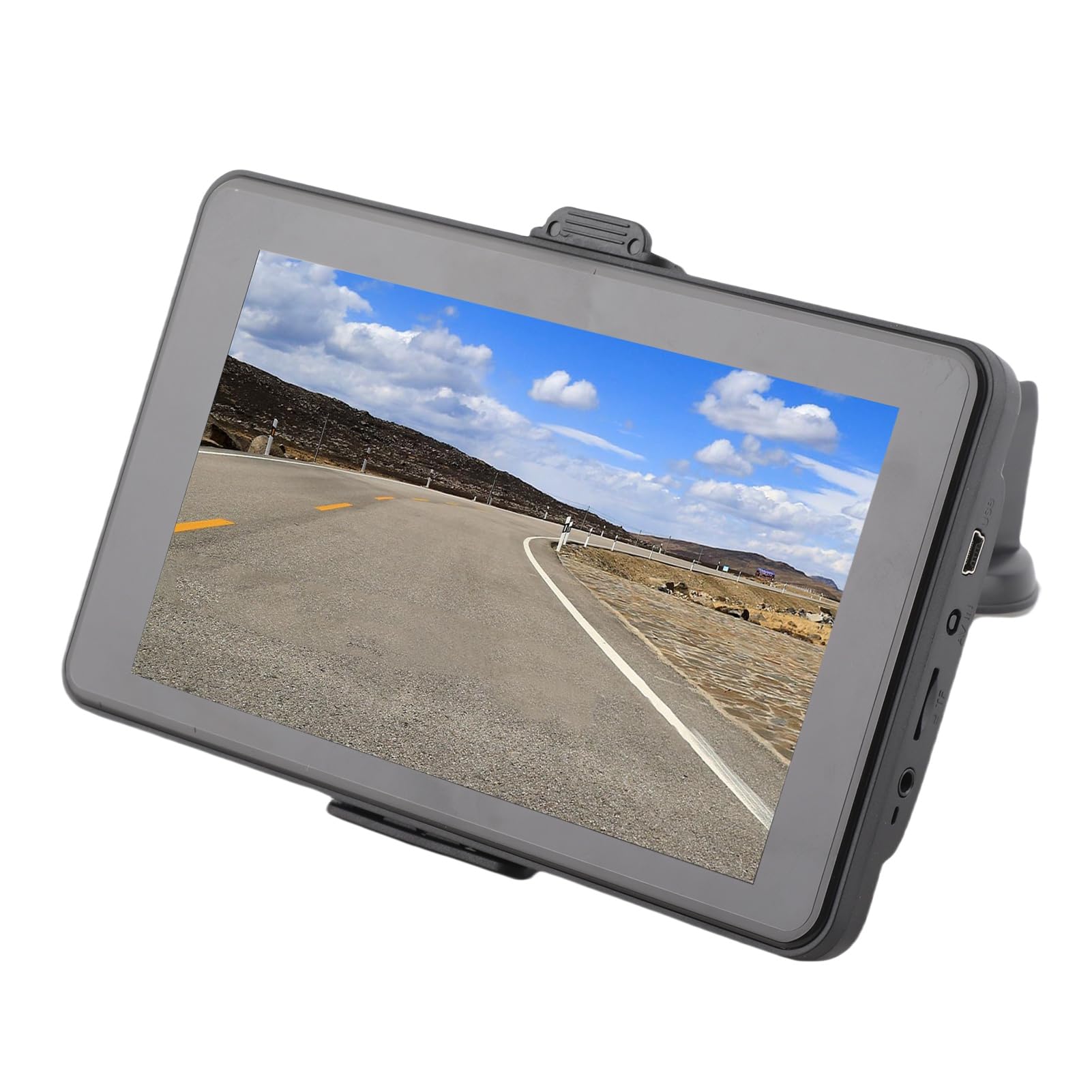 Qqmora Navigazione GPS Touchscreen, con Guida Vocale, di Navigazione GPS Portatile 256 MB e 8 GB per Auto, Autobus, Camion, Ricerca Codice Postale MP4, ASF, WMV, AVI