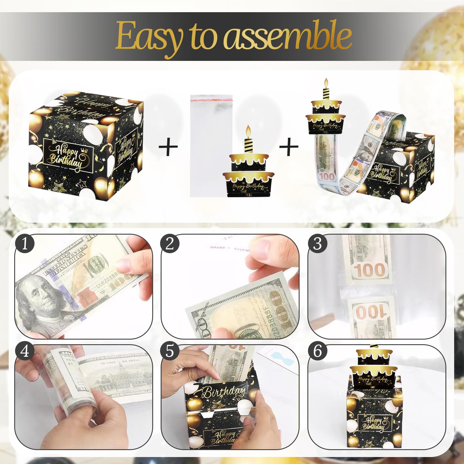 Boite Cadeau Argent Boîte Surprise Pour Cadeaux En Argent-Pour Enfants Et Adultes-Boîte Boite Surprise Anniversaire