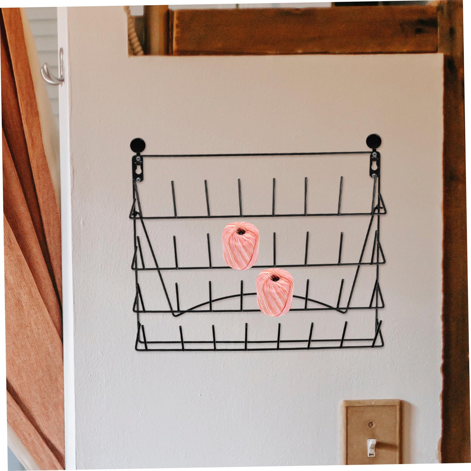 GLEAVI Estante de Pared Montaje Sencillo de Hierro Negro y Gran Capacidad de Almacenamiento para Cristalería de Laboratorio Adecuado para Secado y Puestos Temporales