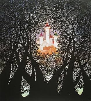 藤城清治 眠りの森のお姫さま版画 作家サイン入り 藤城清治美術館作品