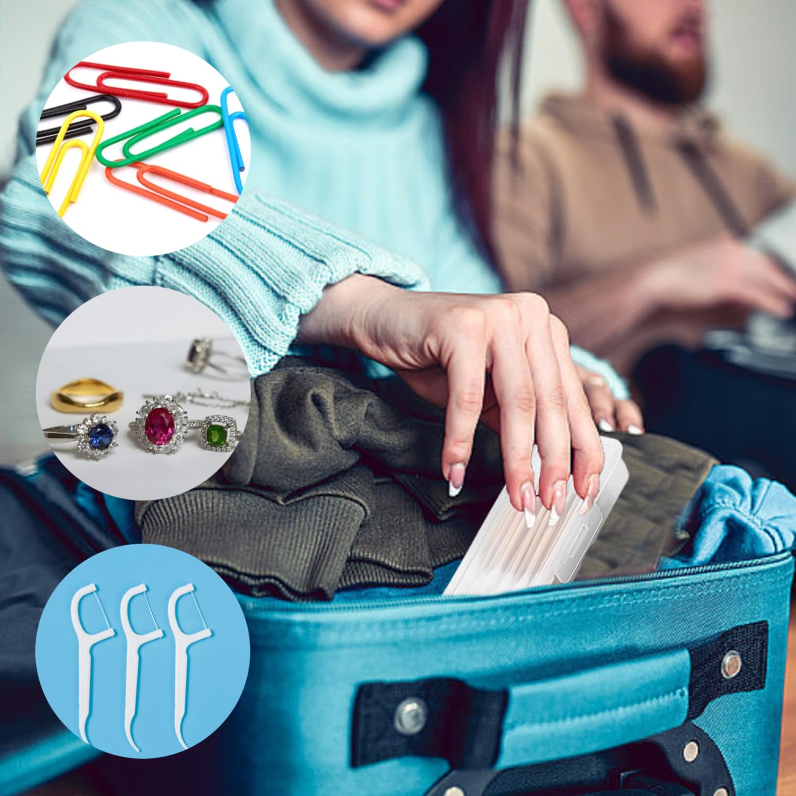 4 Porta Cotton Fioc In Plastica Trasparente Con Coperchio - Mini Contenitori Portatili Antipolvere Per Viaggio, Trucco, Stuzzicadenti
