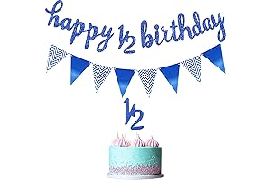 6 Months Banner Happy Birthday Banner, Happy 1/2 Birthday Banner