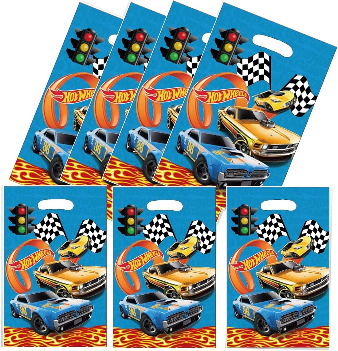 RATHIRA 40 PCS Race Car Truck Wheel Car Bags Party Supplies