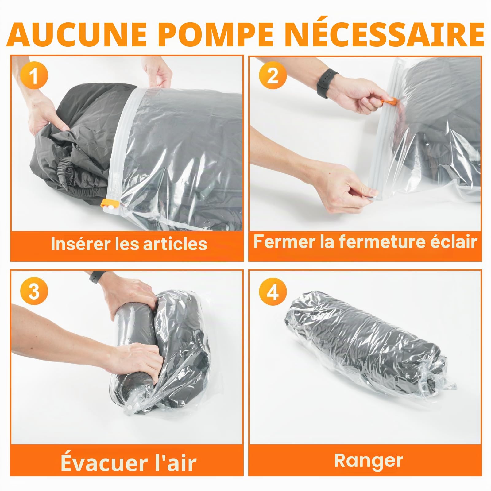 Wevac 20 pièces Sac Vetement Sous Vide Aspirateur (4XL, 4L, 4M, 4S, 4 Rouleaux) avec pompe électrique, sac vide air vêtements Compression de Voyage Réutilisables pour les Couettes, la Literie