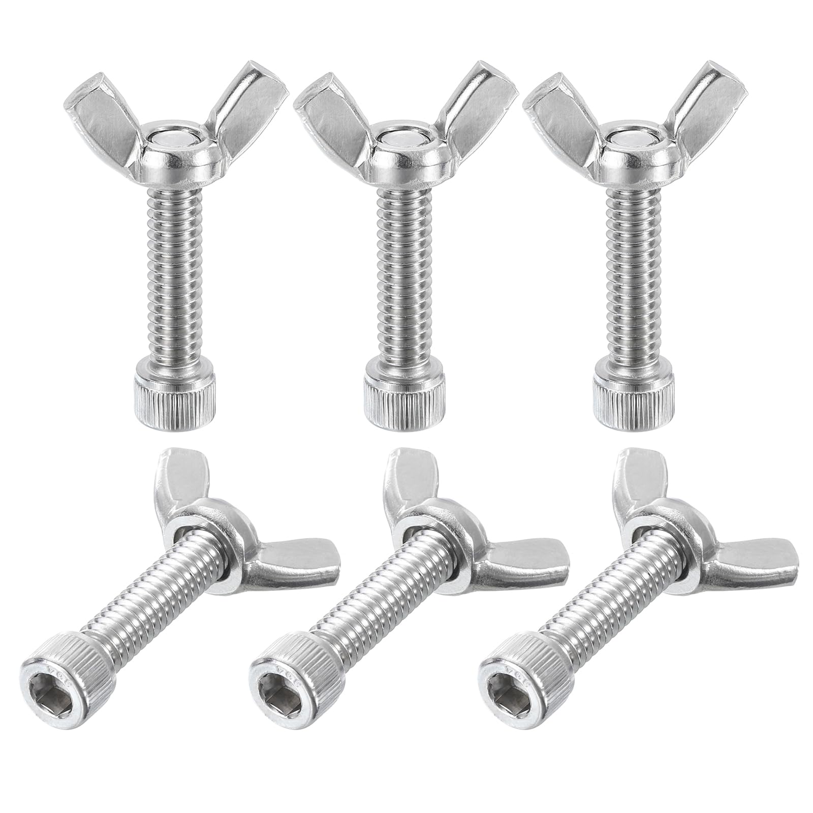 PATIKIL 1-1/8" Bat Pins, 6 Sets 304 Stainless Steel Pottery Pins Fits Any Standard Throwing Wheel Head Ceramic Bat