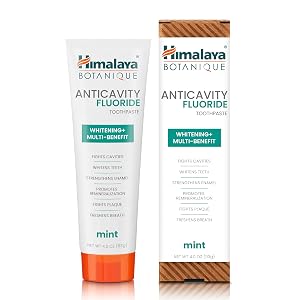 Himalaya Botanique Anticavity Fluoride Toothpaste Fluoride with Multi-Benefit Support Fights Cavities Strengthens Enamel Promotes Remineralization Mint Flavor 4