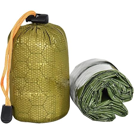 Notfall Biwaksack & Survival Schlafsack - Ultraleicht, Wasserdicht Mit Pfeife & Kompass Für Outdoor