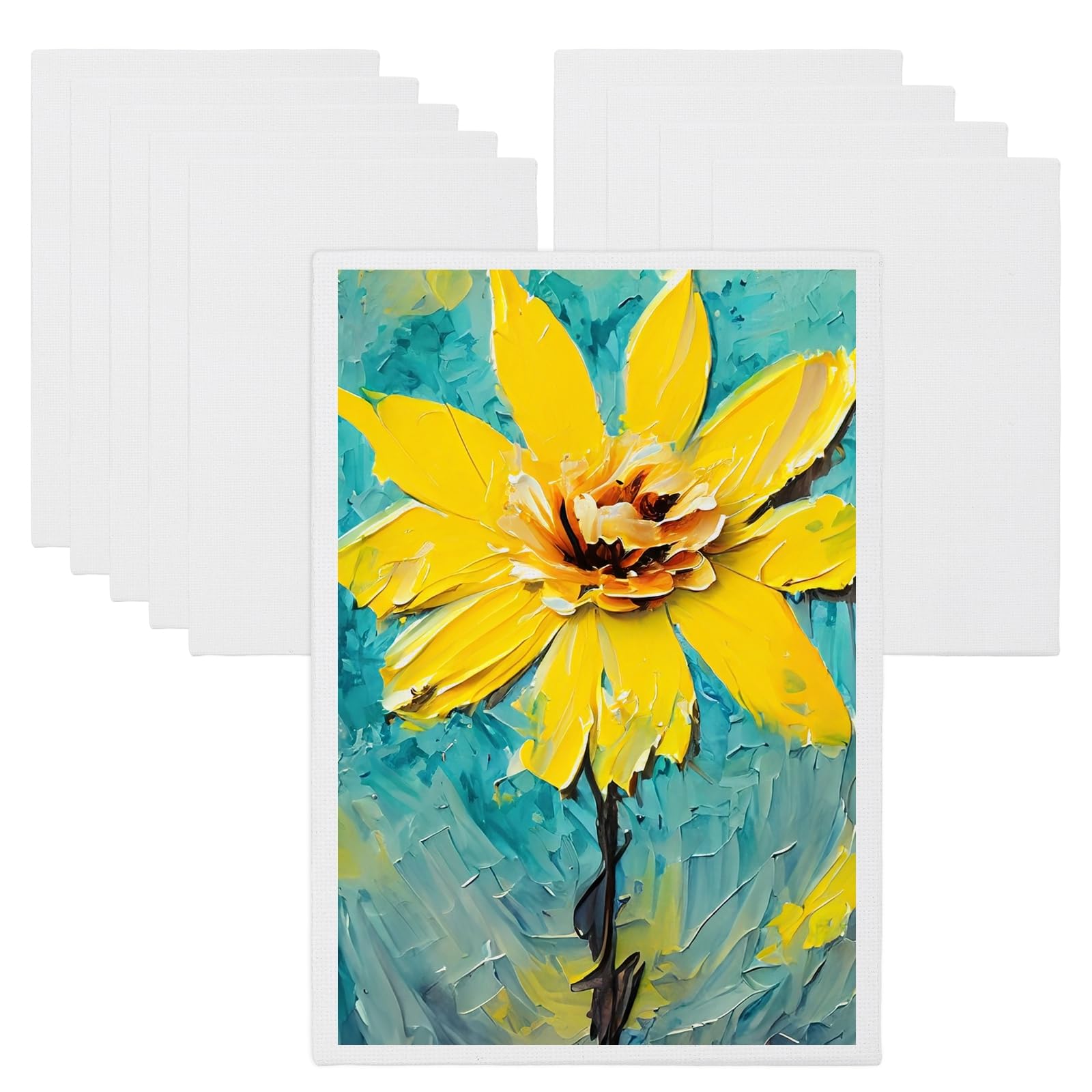 sourcing map Canvas Boards for Painting, 4x6 Cotton Blank Primed Art Canvas Panels Acid-Free for Painting Supplies Oil Acrylic Tempera Watercolor Pouring Paint Artists(White, Pack of 10)