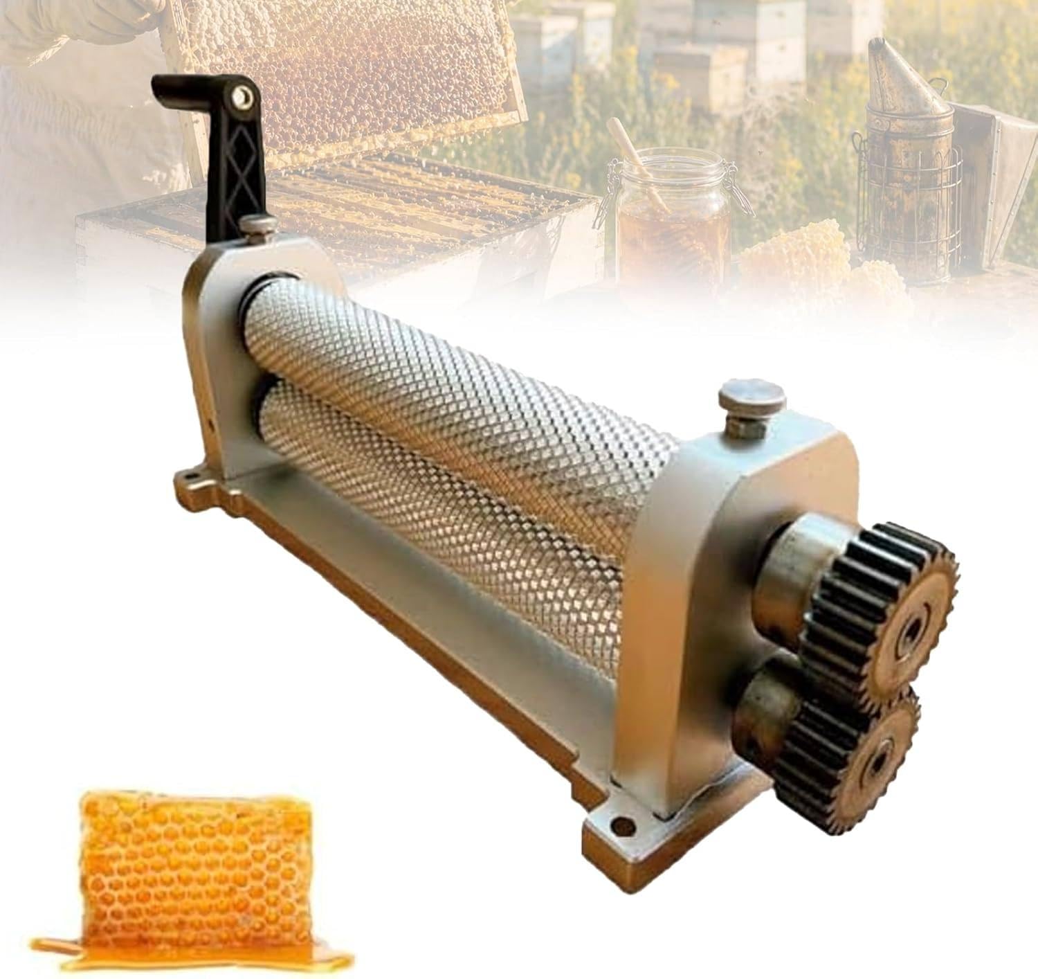 XUXIAO Manual Beeswax Comb Foundation Machine, Honeycombs Printing Stamper, Beekeeping Equipment for Beekeeping Wax Sheet Bee Nest Foundation 4.9mm