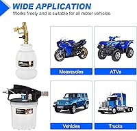 Vista 9 de GOOACC Kit de Purga de Frenos 2L Bomba de Vacío Neumática Extractor de Fluido con Botella de Rellenado 1L y Adaptadores Herramientas de Purga