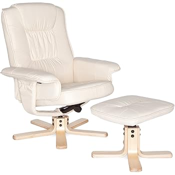 Amstyle Fernsehsessel Comfort Tv Design Relax Sessel Wohnzimmer Verstellbar Modern Bezug Kunstleder Beige Drehbar Mit Hocker X Xl 110 Kg Amazon De Kuche Haushalt
