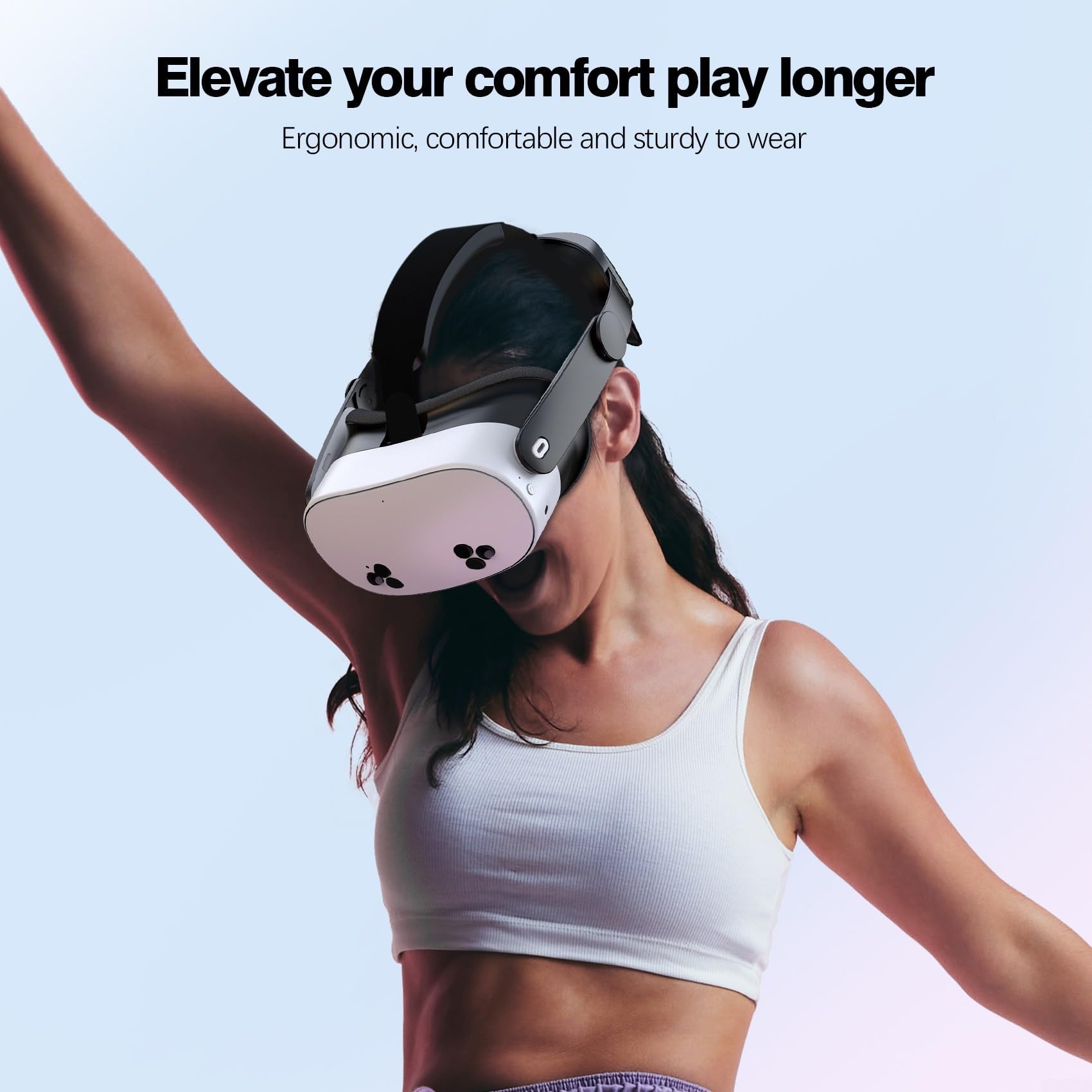 Sangle de tête de rechange confortable pour Meta Quest3S - Ajustement sécurisé pour les aventures immersives de réalité virtuelle (noir)