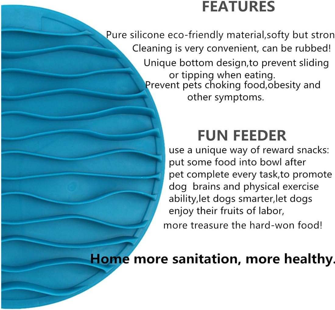 DETOP Cat Slow Feeder Bowl Interactive Bloat Stop Dog Eco-Friendly Durable Food Bowls (Small)
