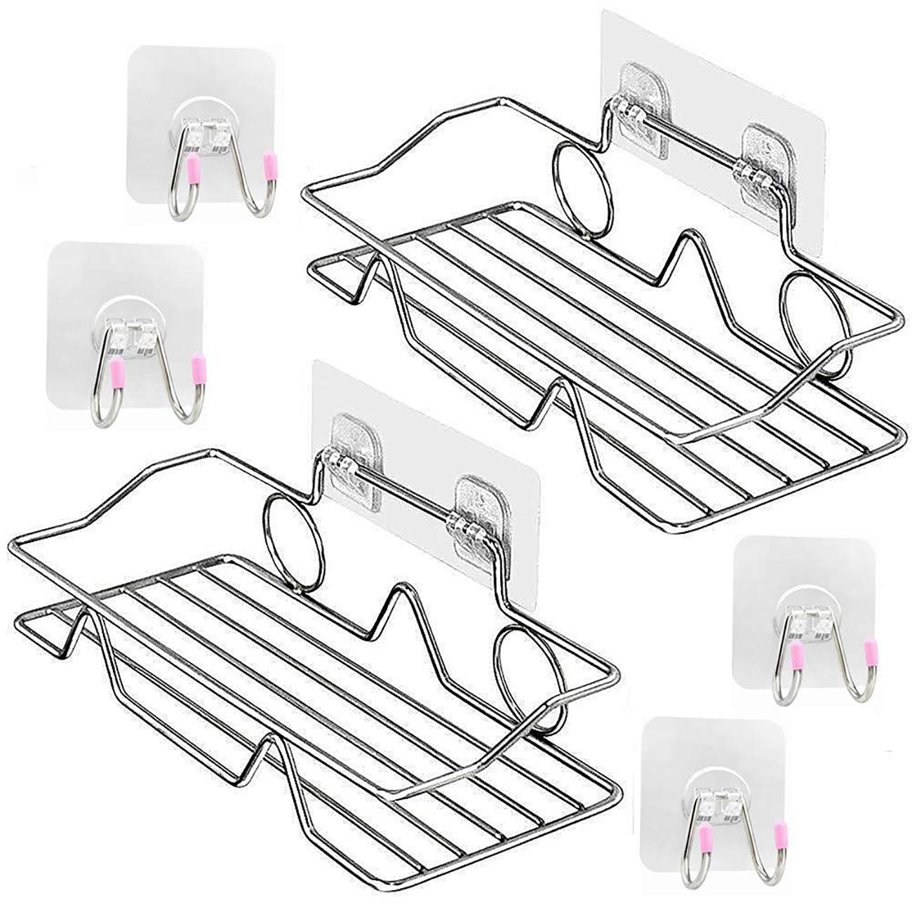 ngddf2haa Xuanmuque Shower Caddy SUS304 Stainless Steel Adhesive Shower Shelves Bathroom Shower Basket Organizer Storage Rack for Toilet