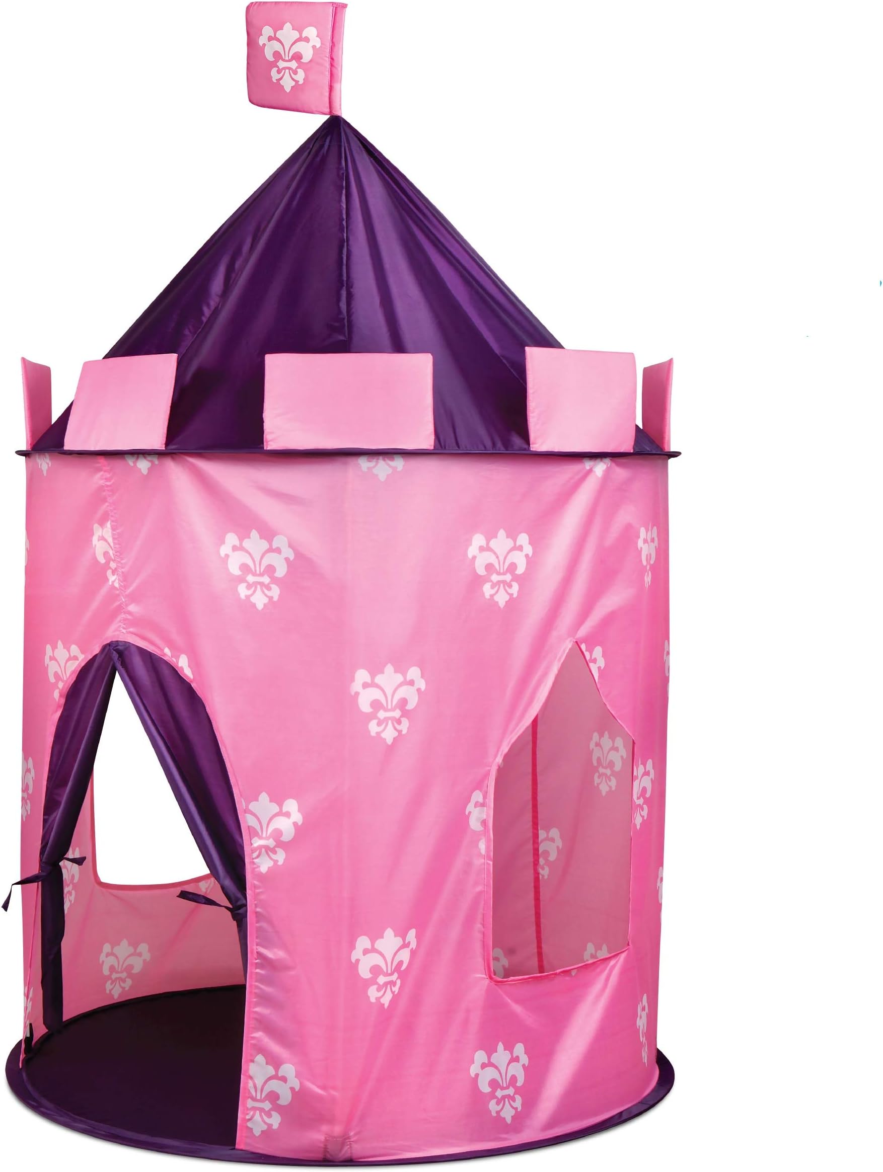 Discovery Kids Princess Castle Hideaway Tent, Pretend Imagination Play Set for Indoor/Outdoor Use, Quick & Easy Setup, Includes Carrying Case for Storage, 4.5’ Tall x 3’ Wide, Fun Toy for Ages 4+