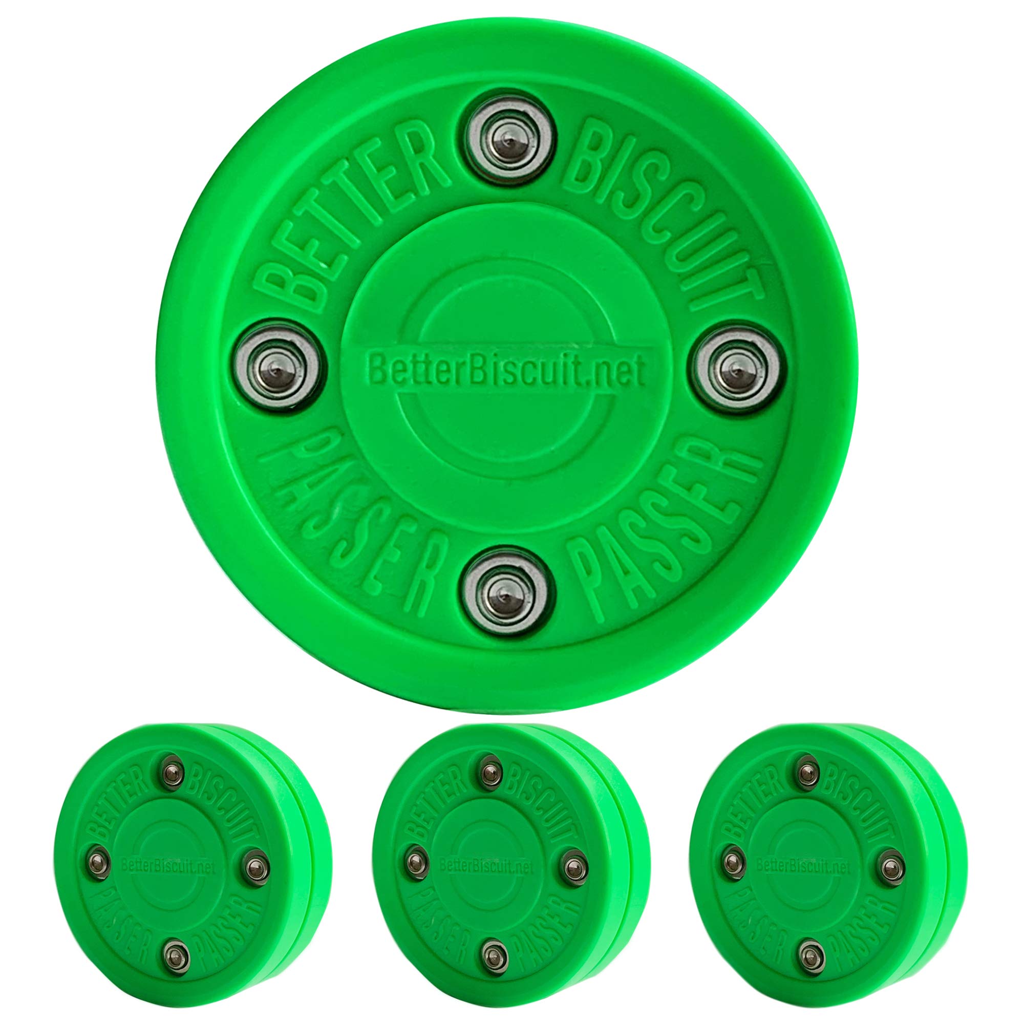 Better Biscuit Hockey Passer Pucks-3 Pack, Green
