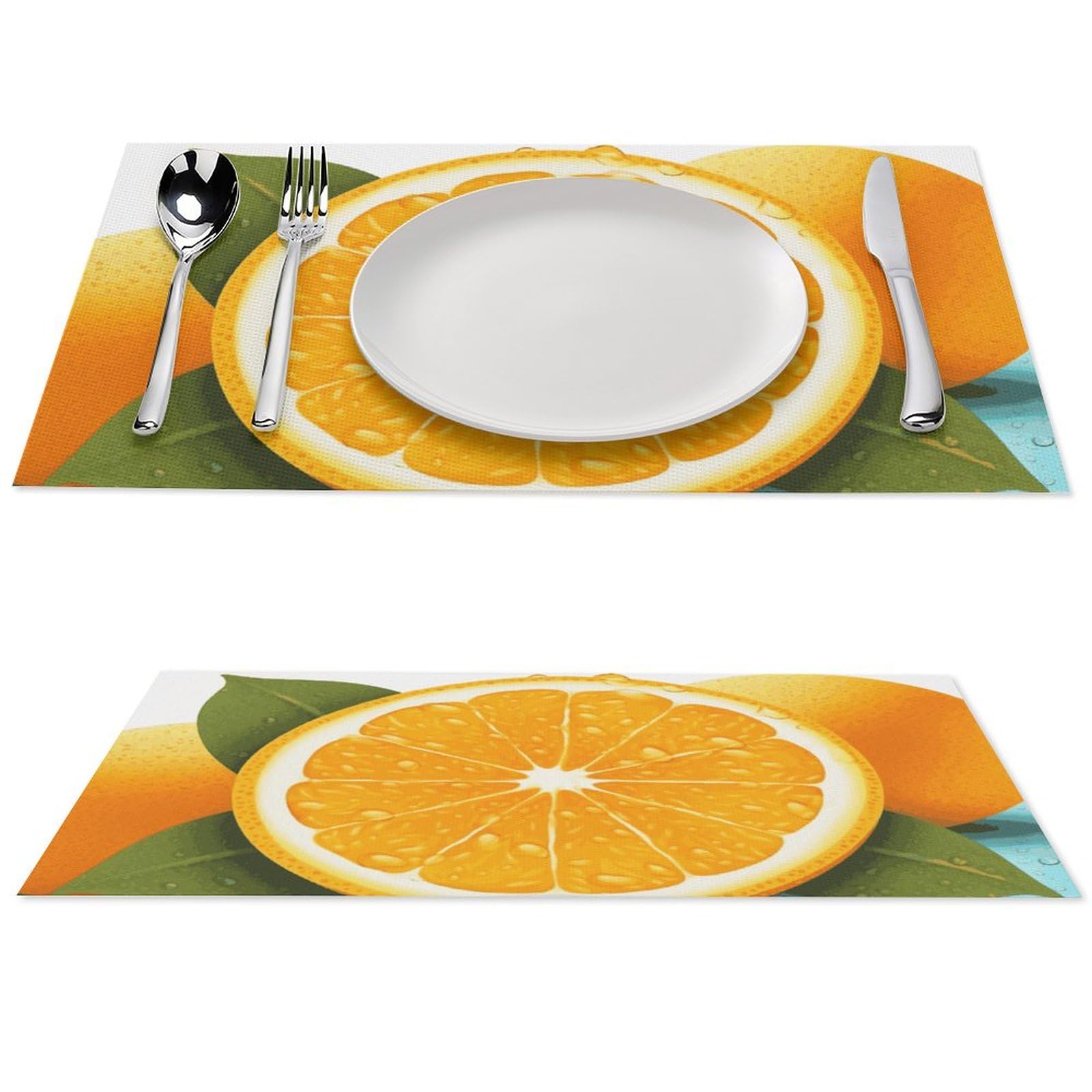 Set di 6 tovagliette all'americana in PVC, lavabili, resistenti al calore, antiscivolo, impermeabili, per interni ed esterni, tavolo da pranzo, cucina, vacanze, feste, 6 pezzi