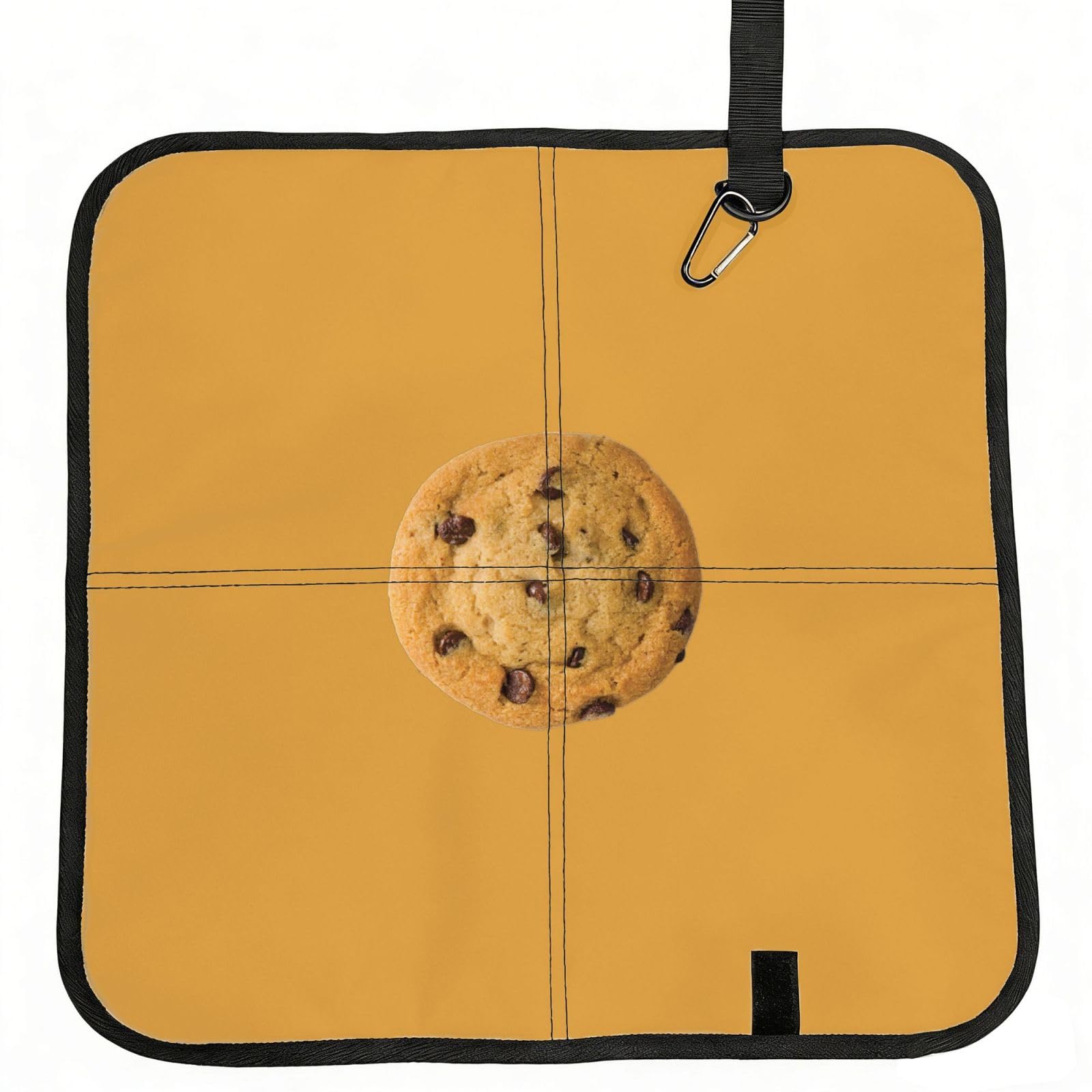NImongt Chocolate Cookie Print Portable Chair Pad Foldable Seat Cushion Outdoor Seating Office Picnic Camping