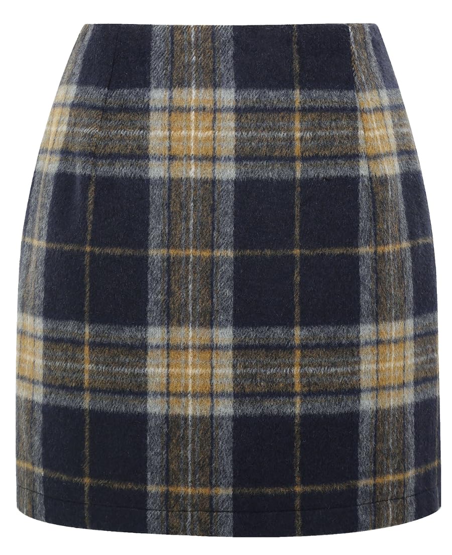 IDEALSANXUN Womens High Waist Plaid Skirt Bodycon Pencil Wool Mini Skirts