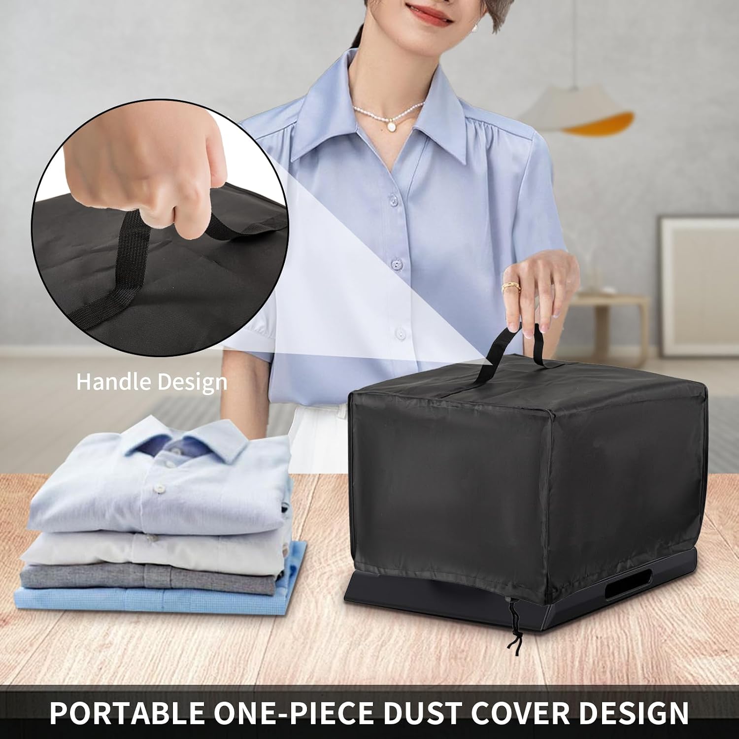 Auto Heat Press Dust Cover Compatible with HTVRONT Machine 2 (15"x15") - Waterproof 600D Oxford Storage Case, Protective Cover for Heat Press Accessories & Supplies, Black (20"x16"x12")