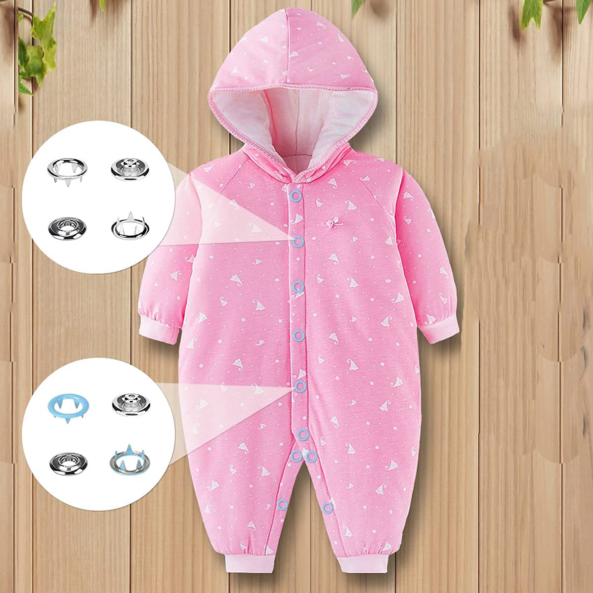 WedDecor Lot De 10 Grands Boutons Pression Sans Couture Pour Maroquinerie, Couture, Vestes, Chemises, Projets De Bricolage - 15 Mm - Bleu Roi