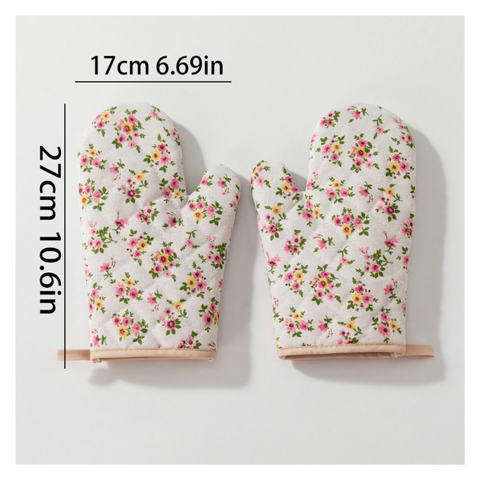 1 Paire De Gants Anti-brûlure Épais en Coton Et Lin pour Cuisine