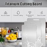 Titanium Cutting Board,2026 New Upgrade 100% Pure Titanium Cutting Boards for Kitchen,Double-Sided Food-Grade Metal Chopping Boards,Easy to Clean, Non-Stick & Odor-Resistant (XL 11×15.5 in)