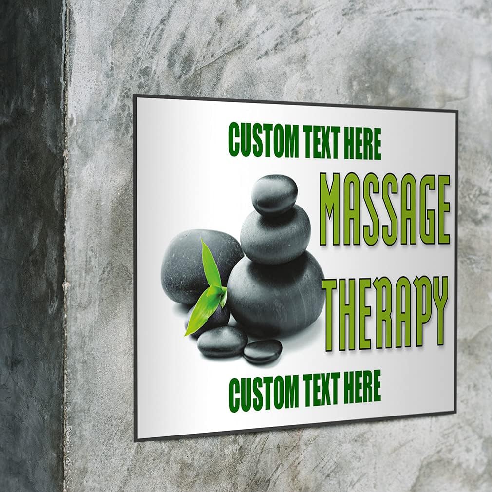 Custom Decal Stickers Multiple Sizes Massage Therapy Business R2 Industrial Vinyl Safety Sign Label Salon & Spa Personalized Text Here 24x18Inches