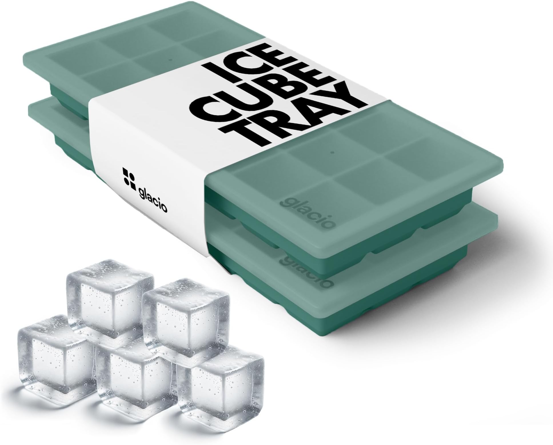 Ice Cube Tray – Small Silicone Molds with Lids, BPA-Free and Flexible for Cocktails and Beverages – Set of 2