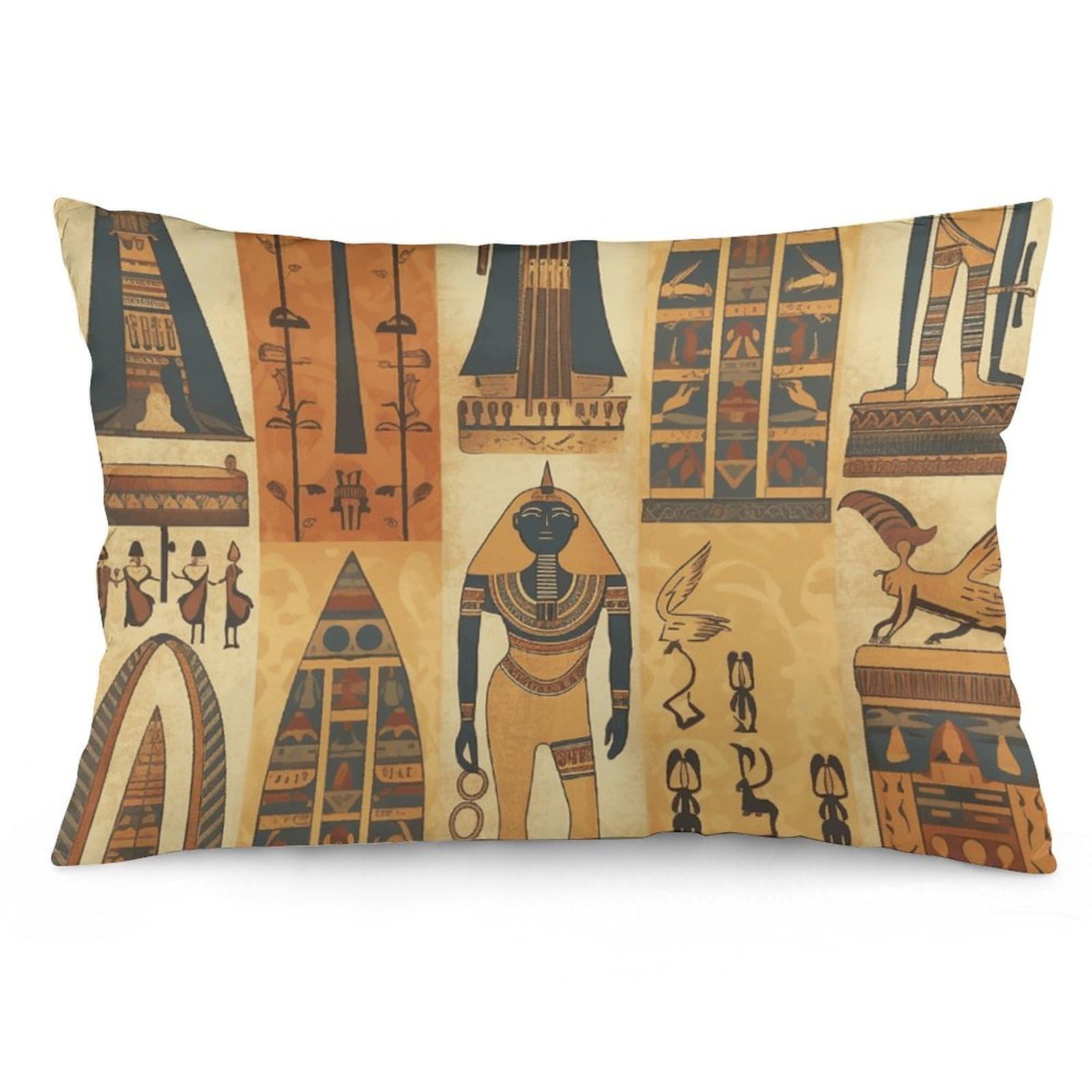 NTVOWPZO 2 Pack Decoration Throw Pillow Covers 20"x30" Pillowcases Covers Ancient Egypt Tribe Series Pillowcases Modern Farmhouse Home Decor Sofa Cushions Covers for Couch Bed Living Room
