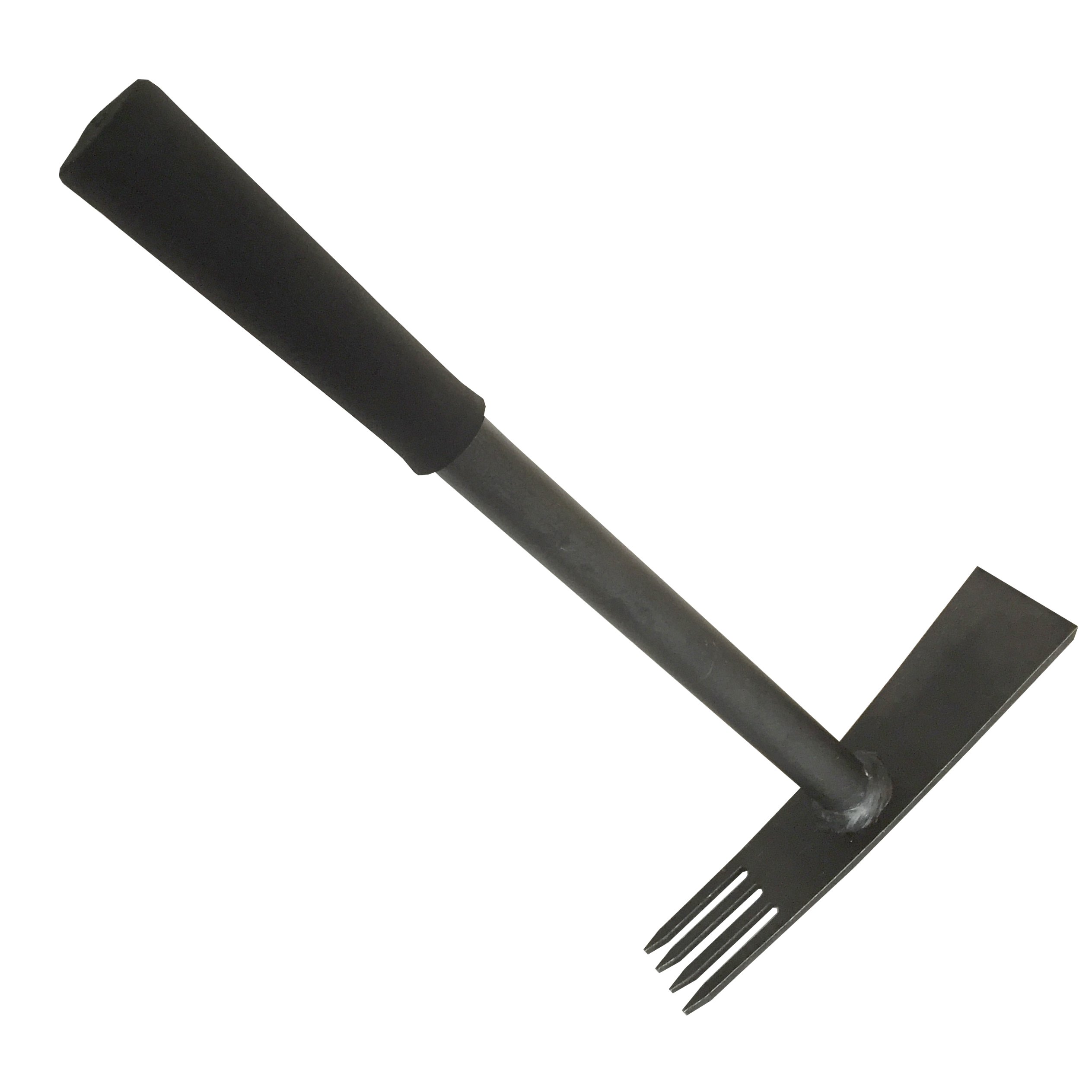 Tierra Garden DeWit Comby Hoe - 4 Tine Cultivator and Straight Edge, Head 7.7" L x 1.9" W Total: 13.6" L