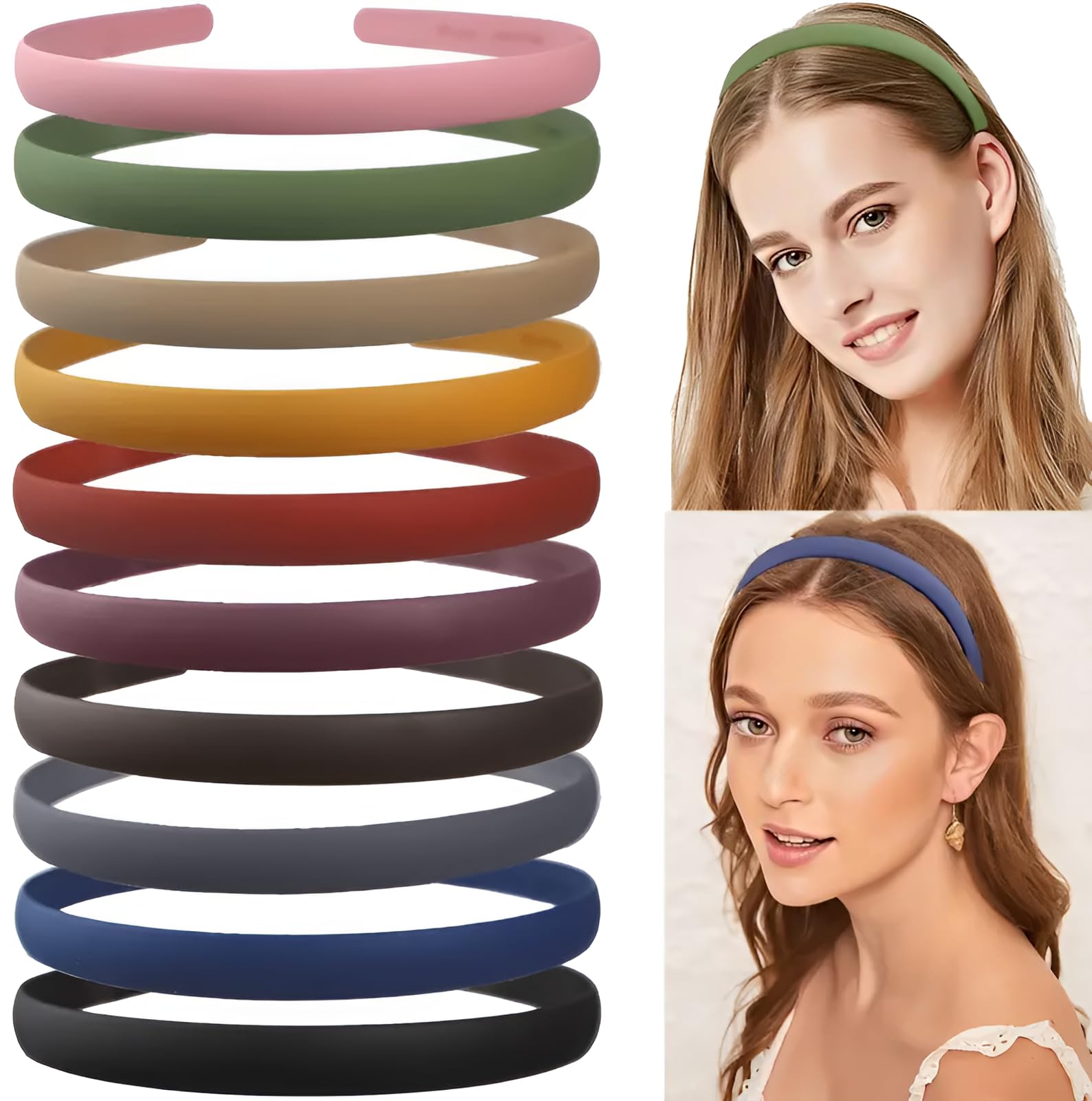 12pcs Plastic Hair Bands For Women Solid Color Hair Accessories Fashion Hair Bands Headbands With Teeth-image-34