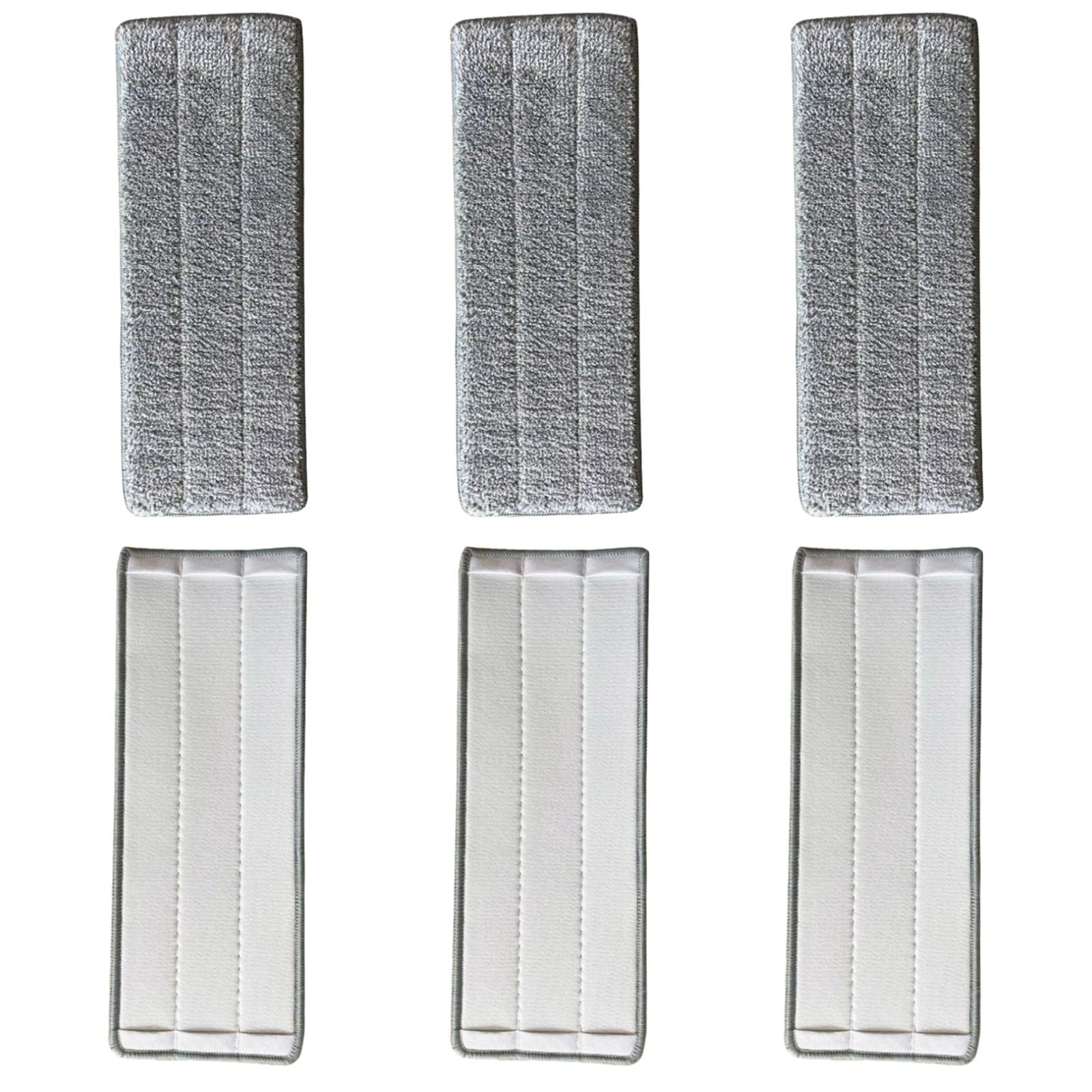 6PCS Mop Replacement Pads, Spray Mop Replacement Pads, Wet and Dry Mop Spray Mops,Cleaning flat head mop pads for Home/Office/Kitchen/Bathroom/Wall (Gray)