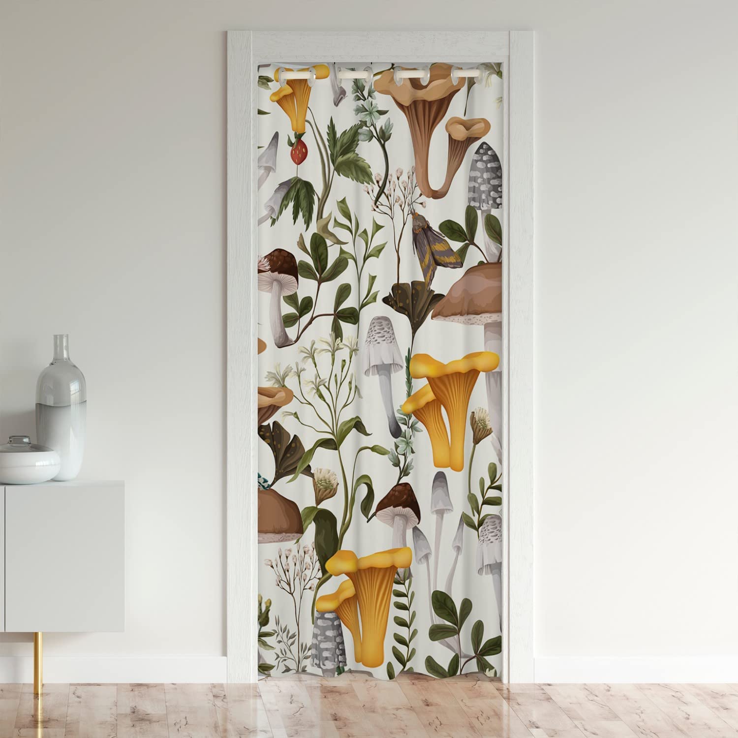 Rideau de porte de placard champignons pour chambre enfant 106x203