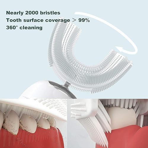 Miniatura 4 de Sunartec Cepillo de dientes eléctrico musical para niños cepillo de dientes automático 360 en forma de U para niños de 2 a 10 años cepillo de