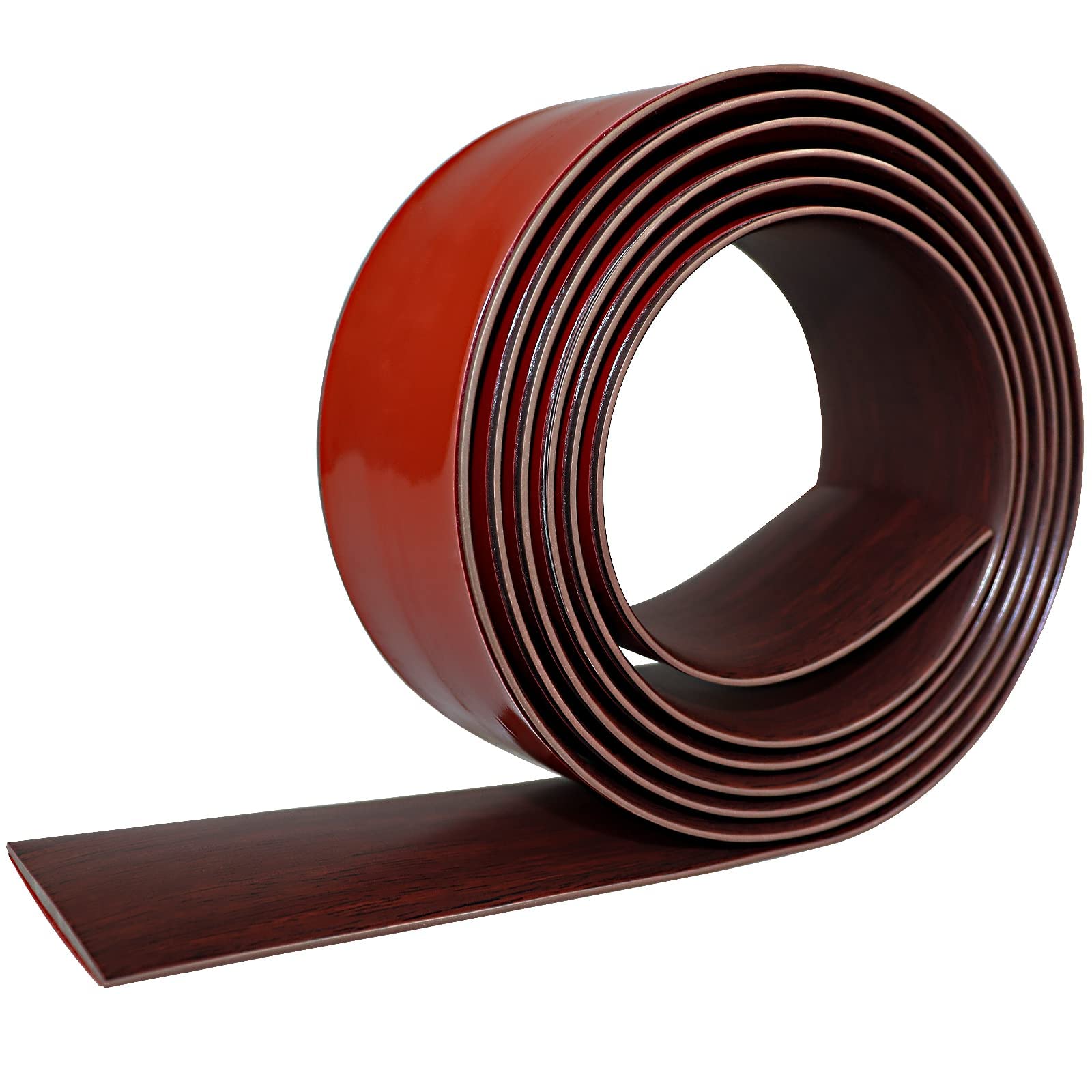 Floor Transition Strip Floor Cover Strips Self Adhesive Flooring Transitions Laminate Floor Strip Vinyl Floor Flat Divider Strip Elegant Wood Grain Design (7.6cm, 10Ft, Coffee)