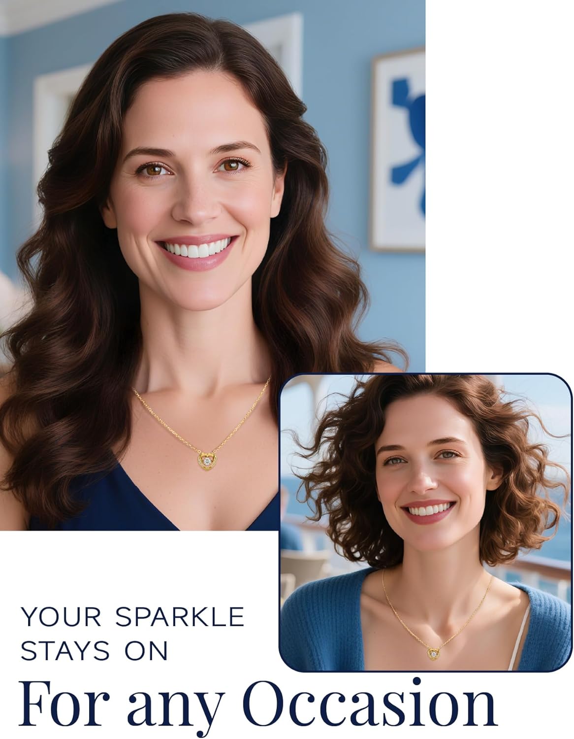 MomentWish Dancing Heart Necklace for Women, 0.5/1 Carat Dancing Moissanite Necklace for Her 925 Sterling Silver Pendant Anniversary Birthday Christmas Gift for Wife Mom Girlfriend - Image 9