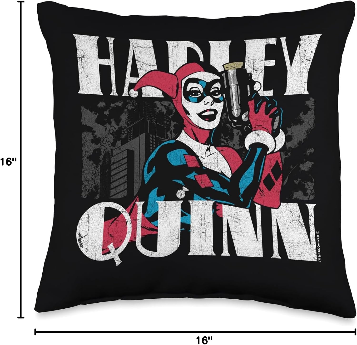 Harley Quinn Bold Throw Pillow