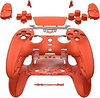 Vista 8 de eXtremeRate Full Set Shell with Buttons Touchpad Cover Compatible with ps5 Edge Controller, Black Custom Replacement Decorative Trim Shell Front