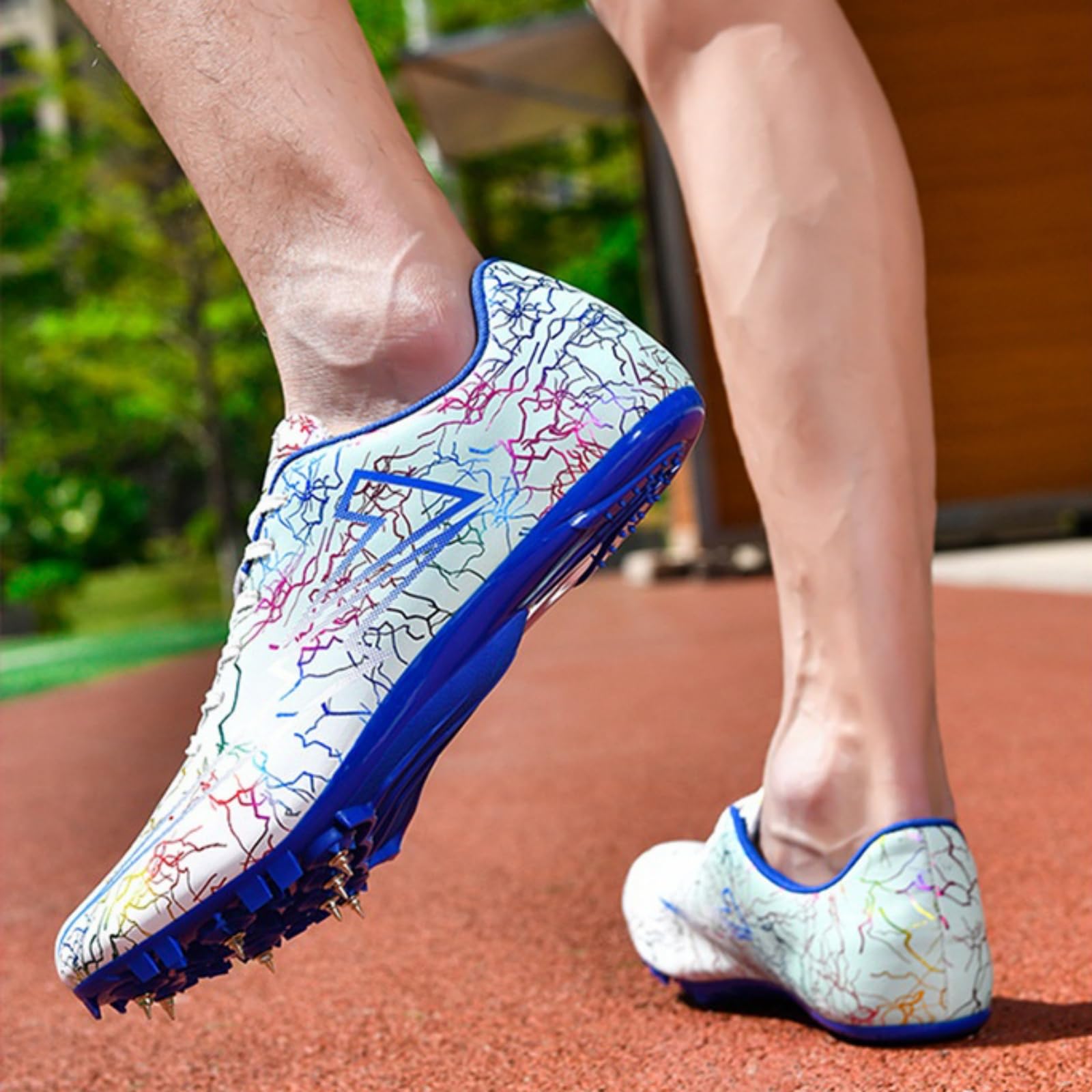 Uomo Donna Scarpe Chiodate da Pista Leggere Traspiranti 8 Chiodi