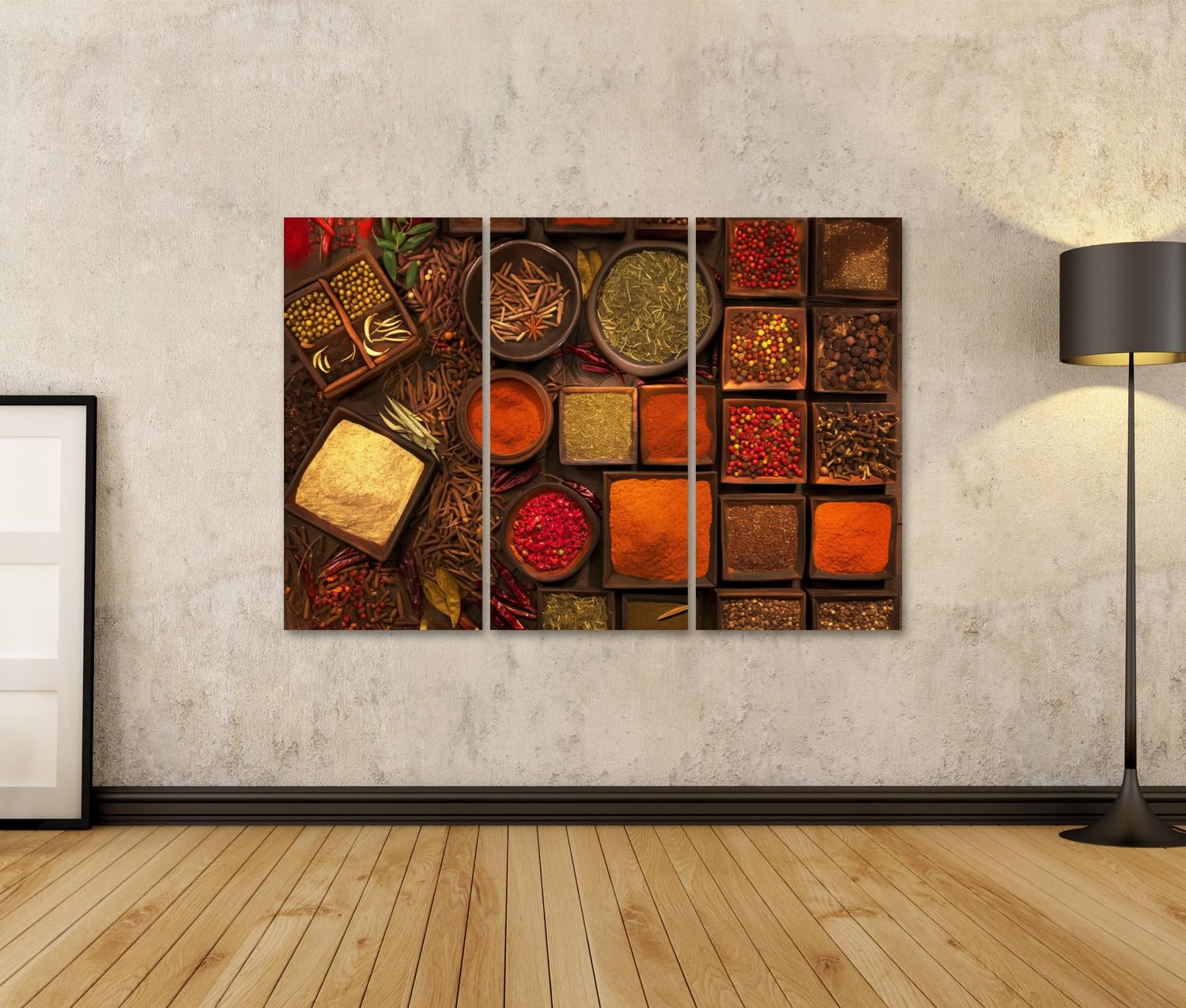 islandburner Quadro su tela Raccolta di spezie ed erbe aromatiche per cucina chef dilettanti gastronomia immagini murali poster