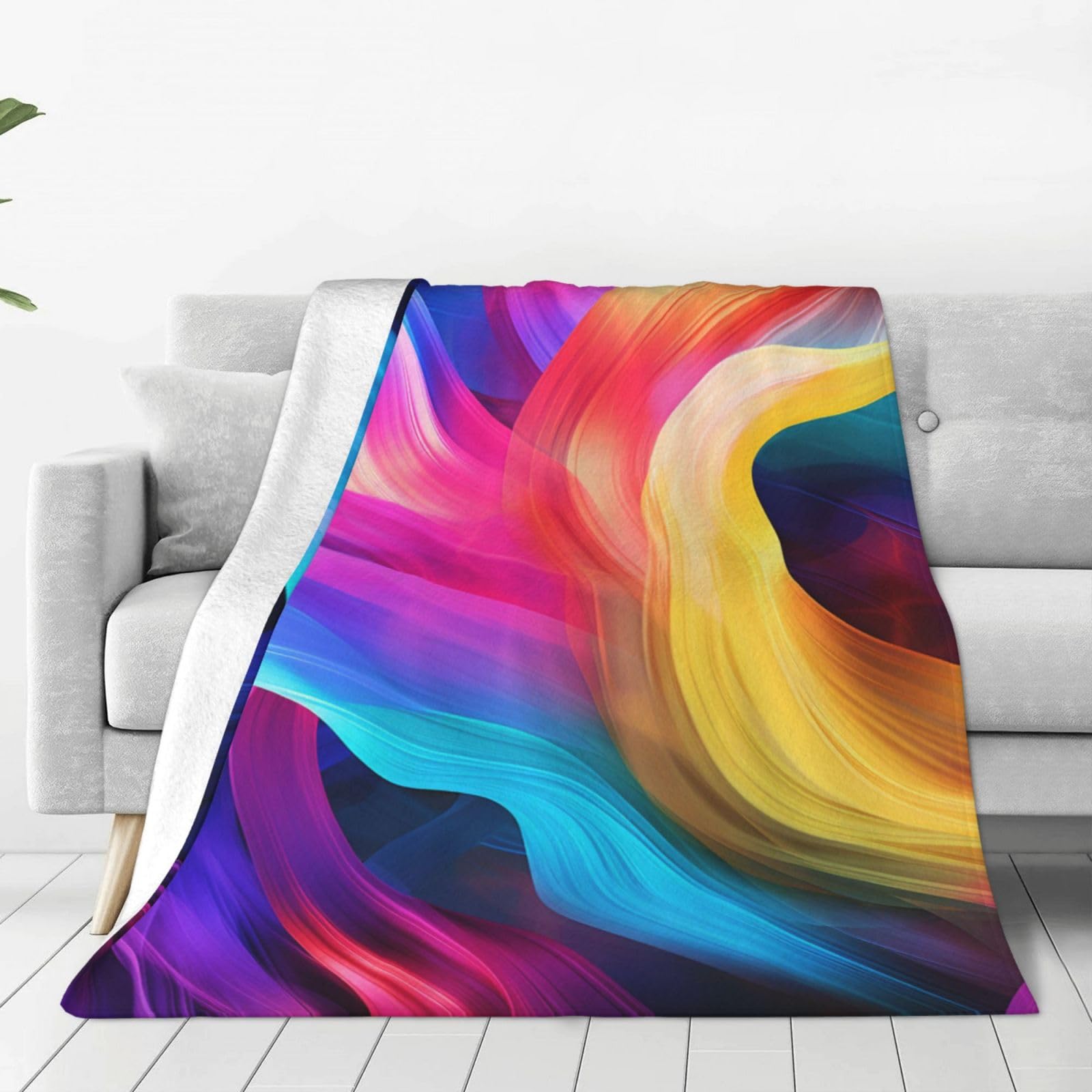Couverture en flanelle microfibre douce et thermorégulatrice pour toutes saisons