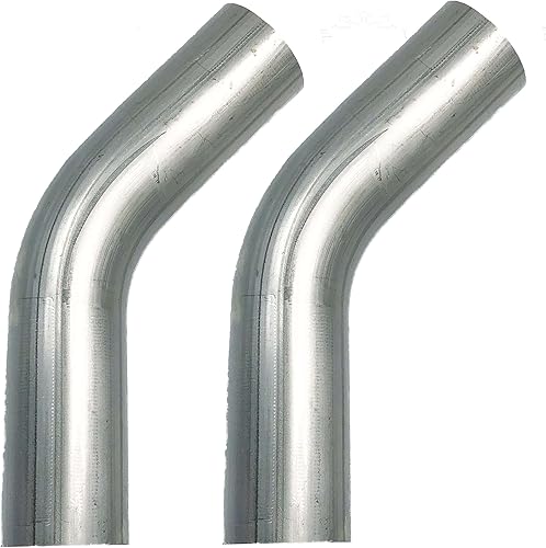 2.25" 45 grados 304 mandril de acero inoxidable curva tubo de escape / catback USA .065 Khaos Motorsports 2 Pack