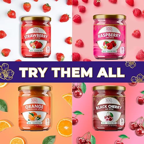 Miniatura 12 de ChocZero Mermelada de naranja sin azúcar – Dulce Keto Mermelada para untar con naranjas – Sin azúcares añadidos (1 frasco, 12 onzas)