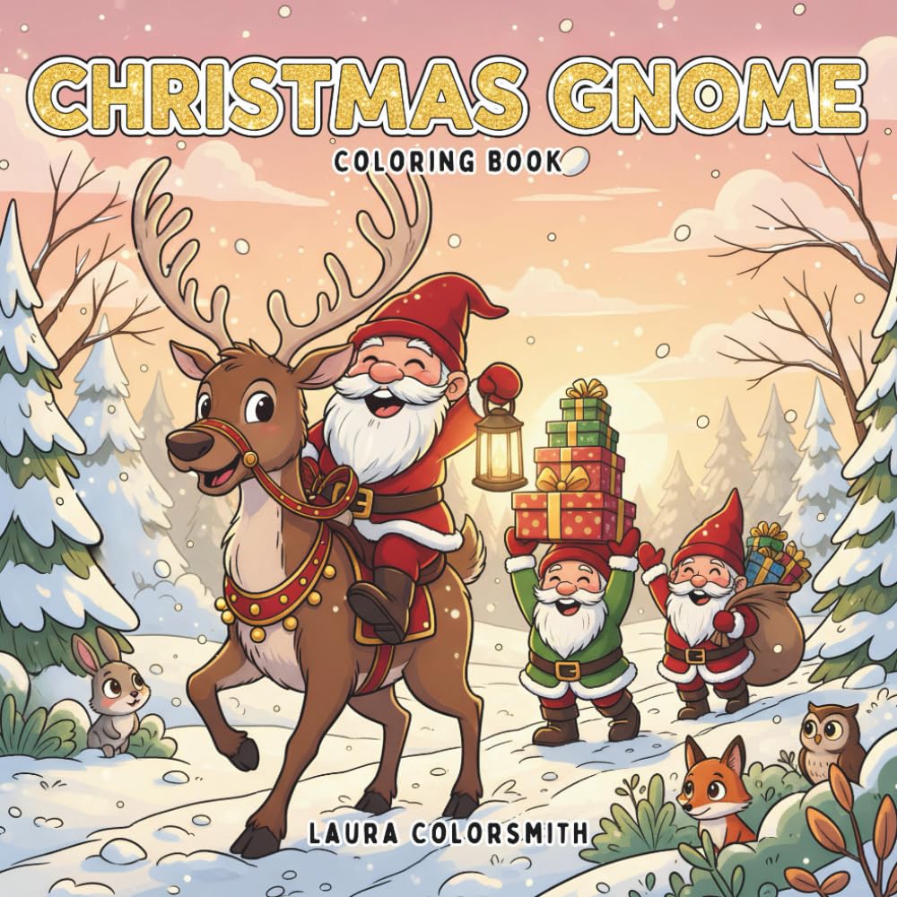 Christmas Gnome Coloring Book: Adorable Gnome Coloring Pages for Adults & Kids – Cozy Winter Scenes, Christmas Magic, and Holiday Cheer for Relaxation & Creative Fun (Coloring Book for Christmas)