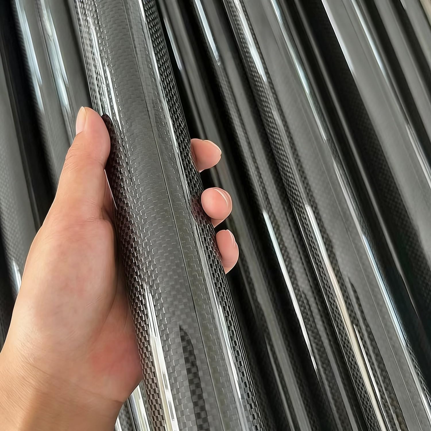Rura z włókna węglowego, 2/3 paczki Puste rurki z włókna węglowego 3K Błyszczące czarne Wiele rozmiarów dla robotyki Drony DIY(Black-2pcs,6x3x1000mm)