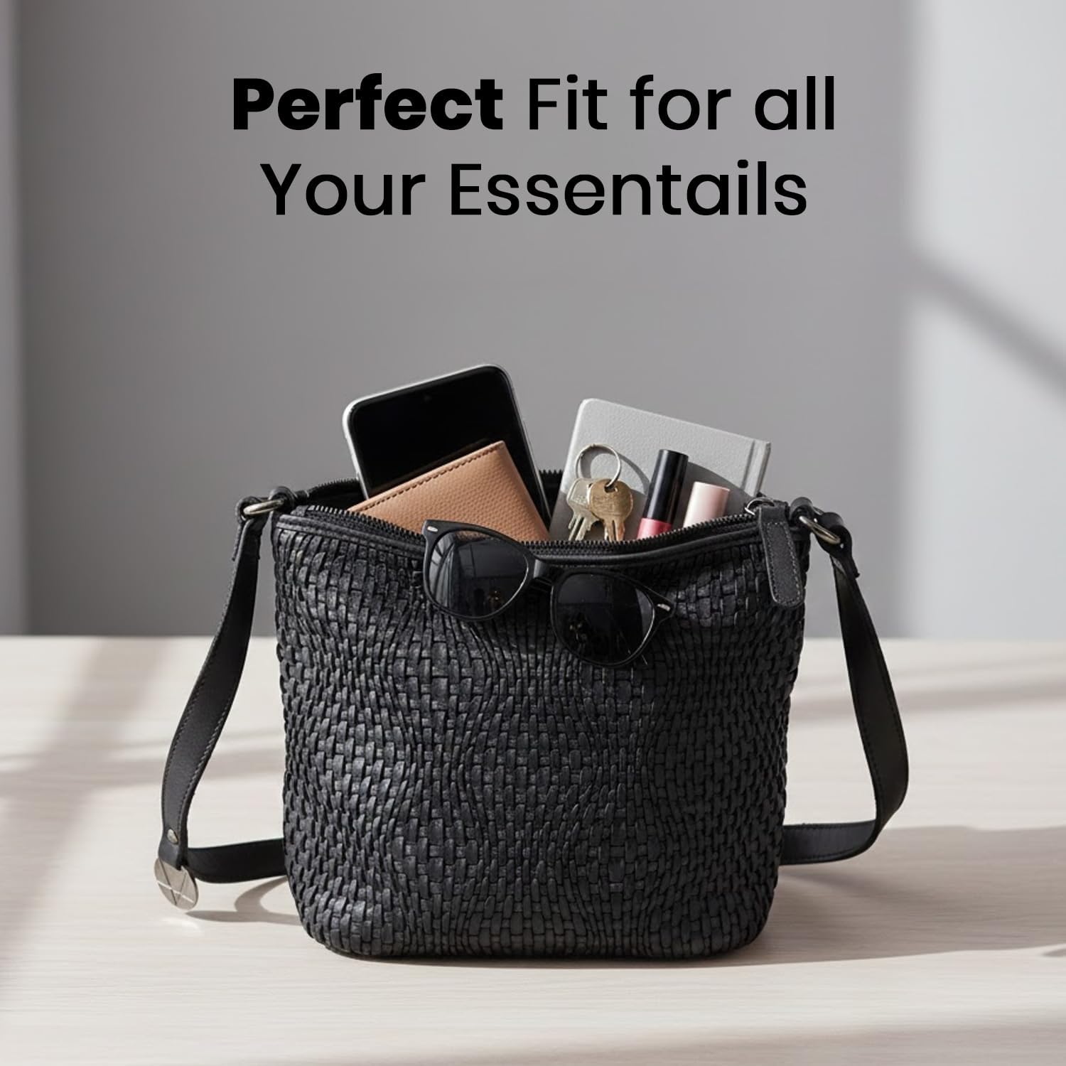 Genuine Leather Crossbody Sling Bag for Women - Trendy Casual Office Bag with Adjustable Strap - Image 4