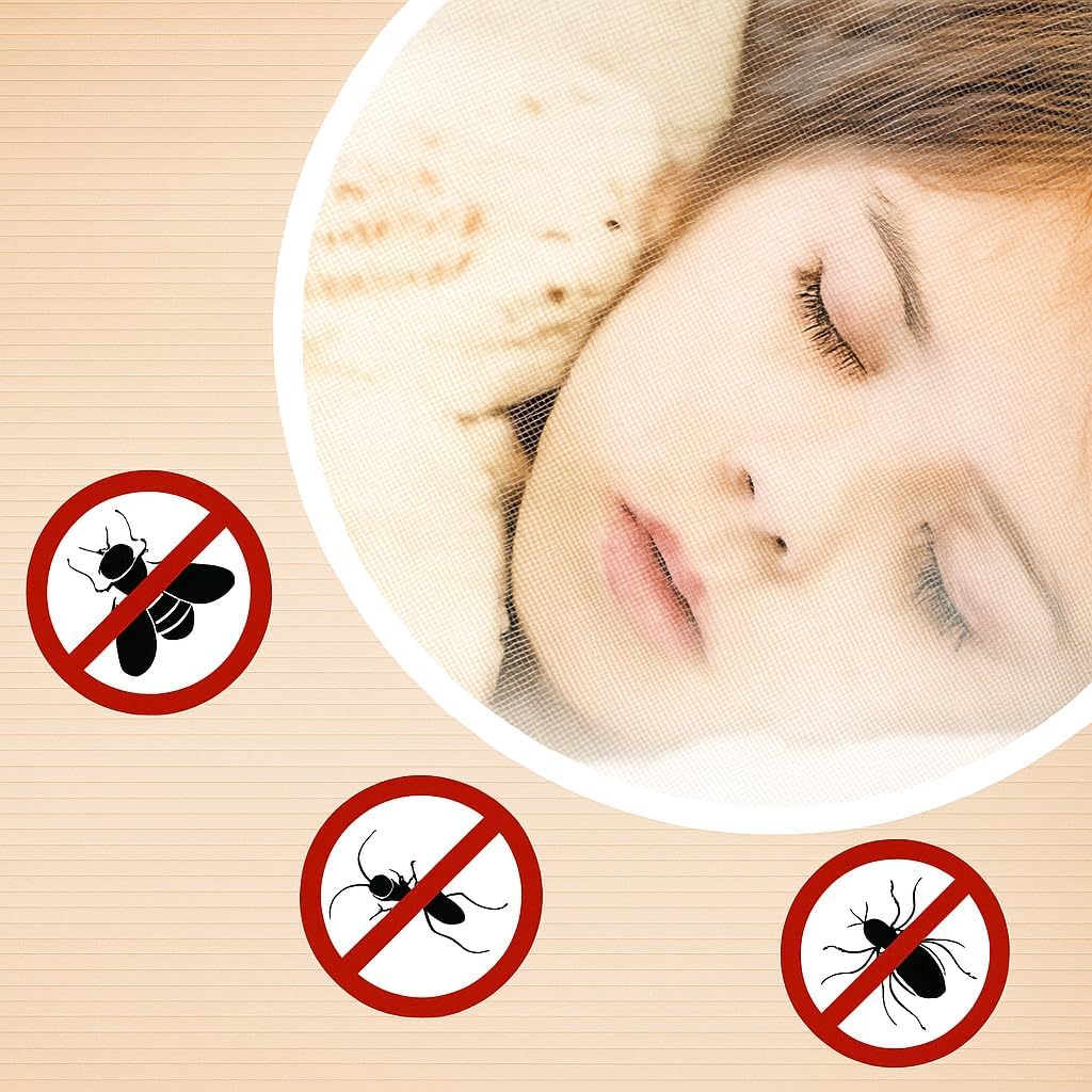 Window Mosquito Net Screen, 4X5 Modern Design with Diagonal Pattern (White, 4ft x 5ft)