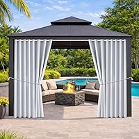 Vista 42 de DIVA EN CAMINO DEC Cortina de patio para exteriores, impermeable, oscurecimiento, con aislamiento térmico, cortinas interiores para dormitorio